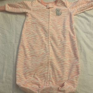 Infant night gown light pink and baby blue.